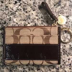 Coach Keychain Card Holder- EUC